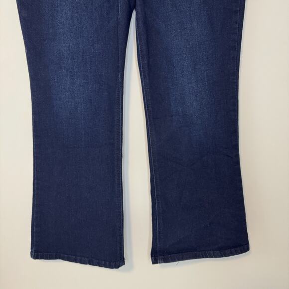 Democracy Absolution Bootcut Jeans Womens 14P (34x28) Dark Wash Elastic Waist - Picture 3 of 12